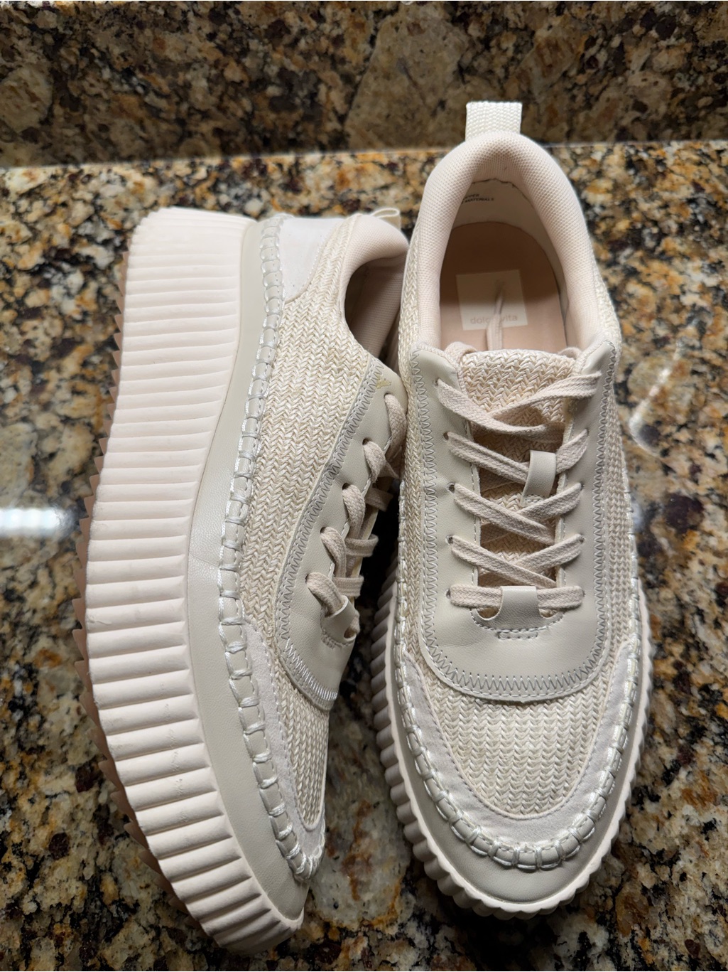 Dolce Vita Dolan- Women’s Cream Platform Sneakers